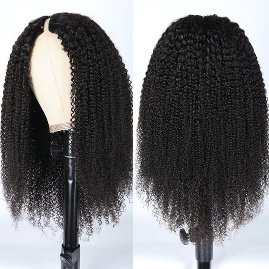 Kinky Coily Human Hair U Part Wig