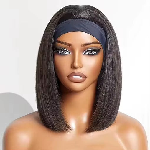 Straight Bob Headband Wig