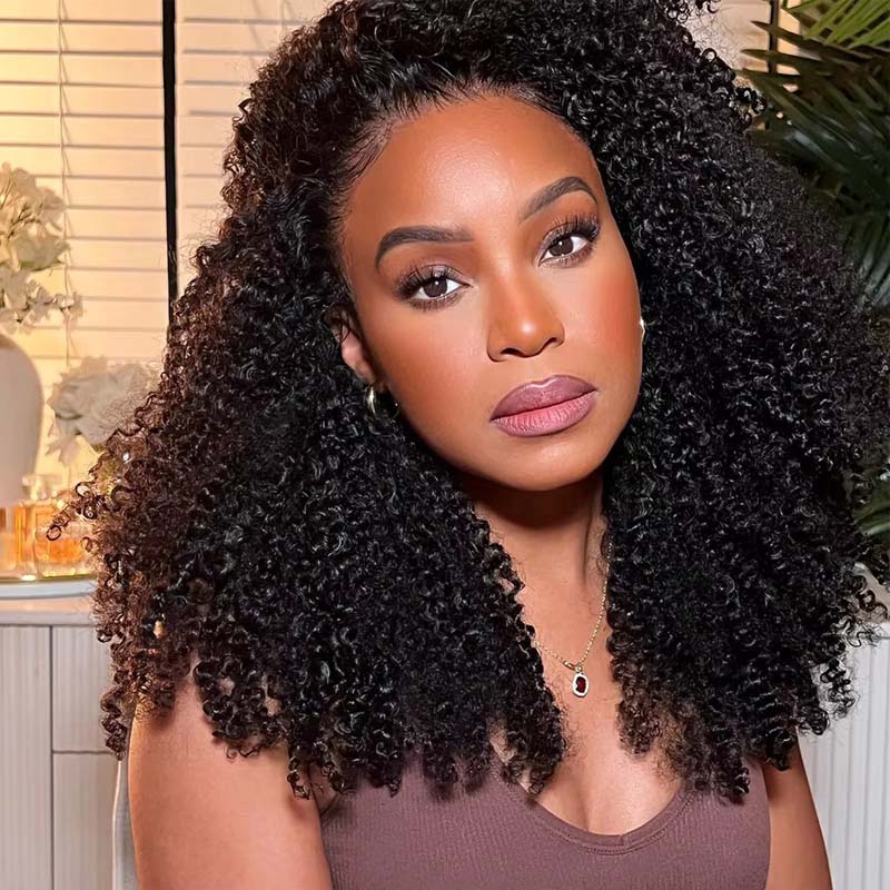 3C Kinky Curly Human Hair Clip-In
